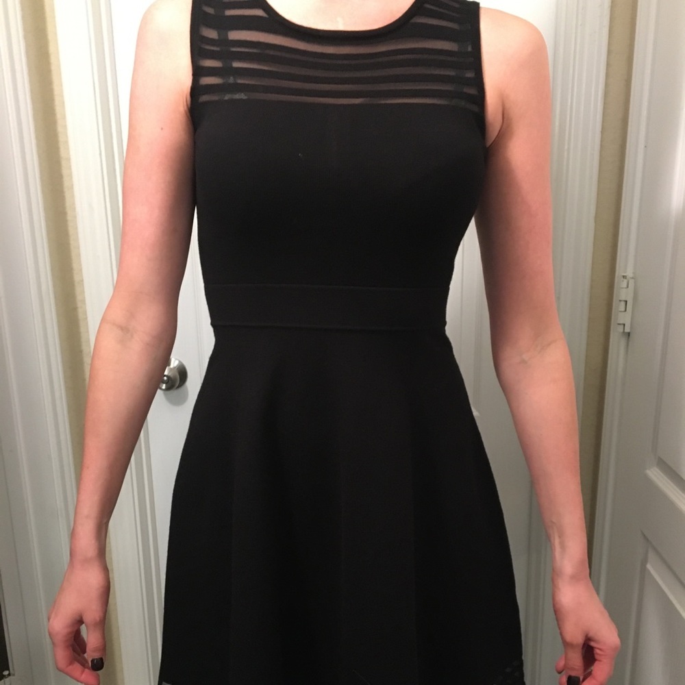 Eliza J XS Black Fit & Flare Sleeveless Dress